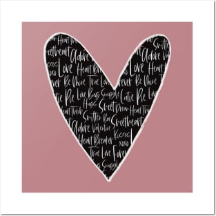 Valentines Day Heart Word Art Posters and Art